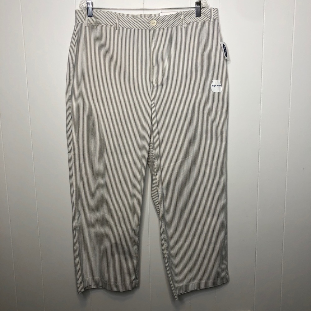 NWT Old Navy striped slim wide leg pants. Size 16